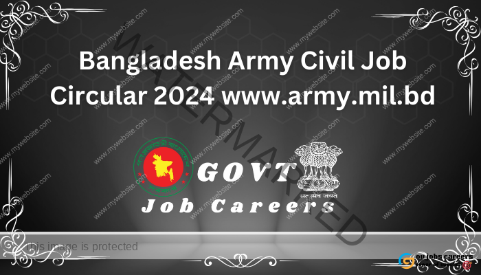 Bangladesh Army Civil Job Circular 2024 www.army.mil.bd